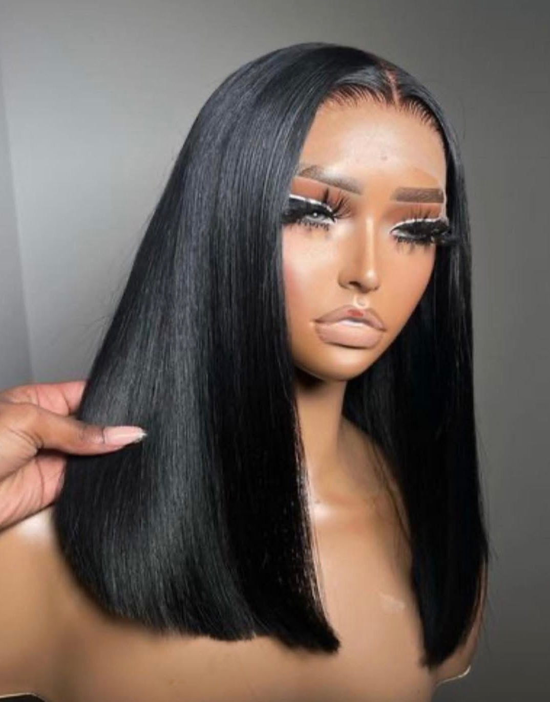 DANOUNOU Bob Straight Full Frontal 13*6, 250% Density/ 100% Human Hair