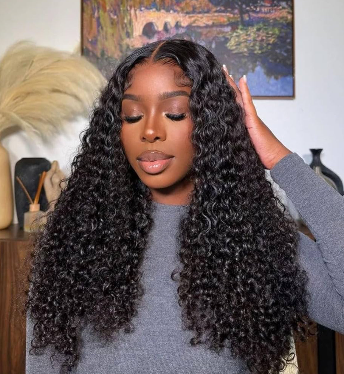 DANOUNOU Wigs Deep Wave Curly Full Frontal HD Lace 13*6 Virgin Hair/ Premium Hair/ 100% Human