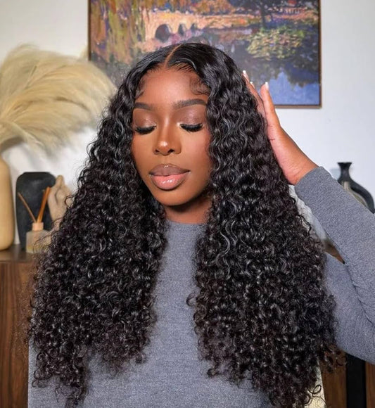 DANOUNOU Wigs Deep Wave Curly Full Frontal HD Lace 13*6 Virgin Hair/ Premium Hair/ 100% Human