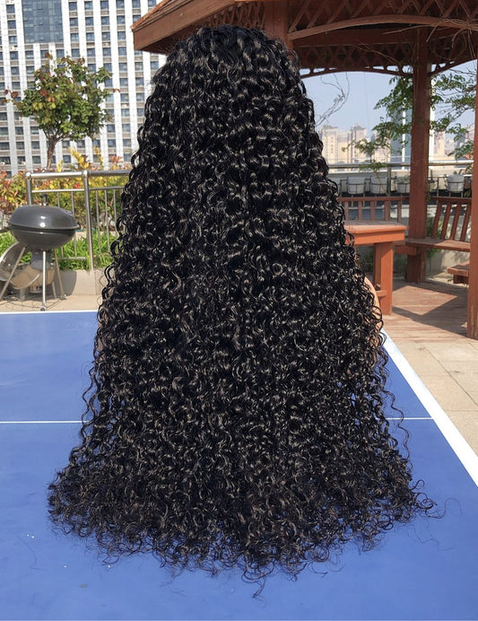 Danounou Burmese Curly Half Wig 13*4 Lace Transparent 200% Density/ 100% Human