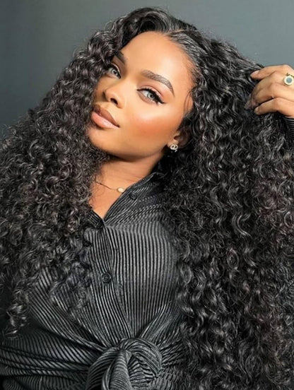 DANOUNOU Deep Wave, 13*6 Transparent Lace, Natural Color, Virgin Hair, 250% Density/ 100% Human Hair