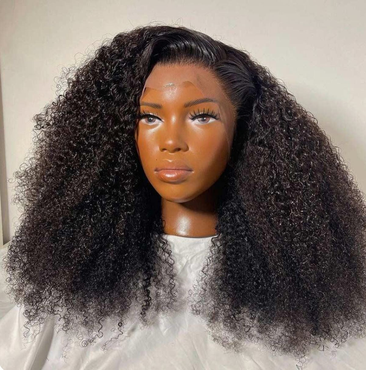 DANOUNOU Wigs Kinky Curly 13*6 Lace 250% Density, Virgin Hair 100% Human Hair