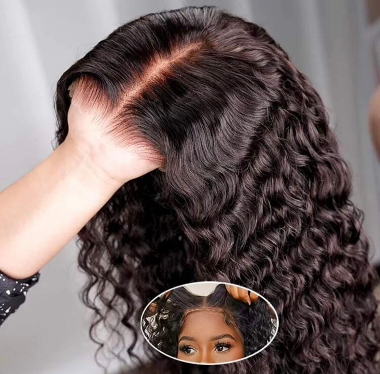 DANOUNOU Wigs Deep Wave Glueless 200% Density 100% Human