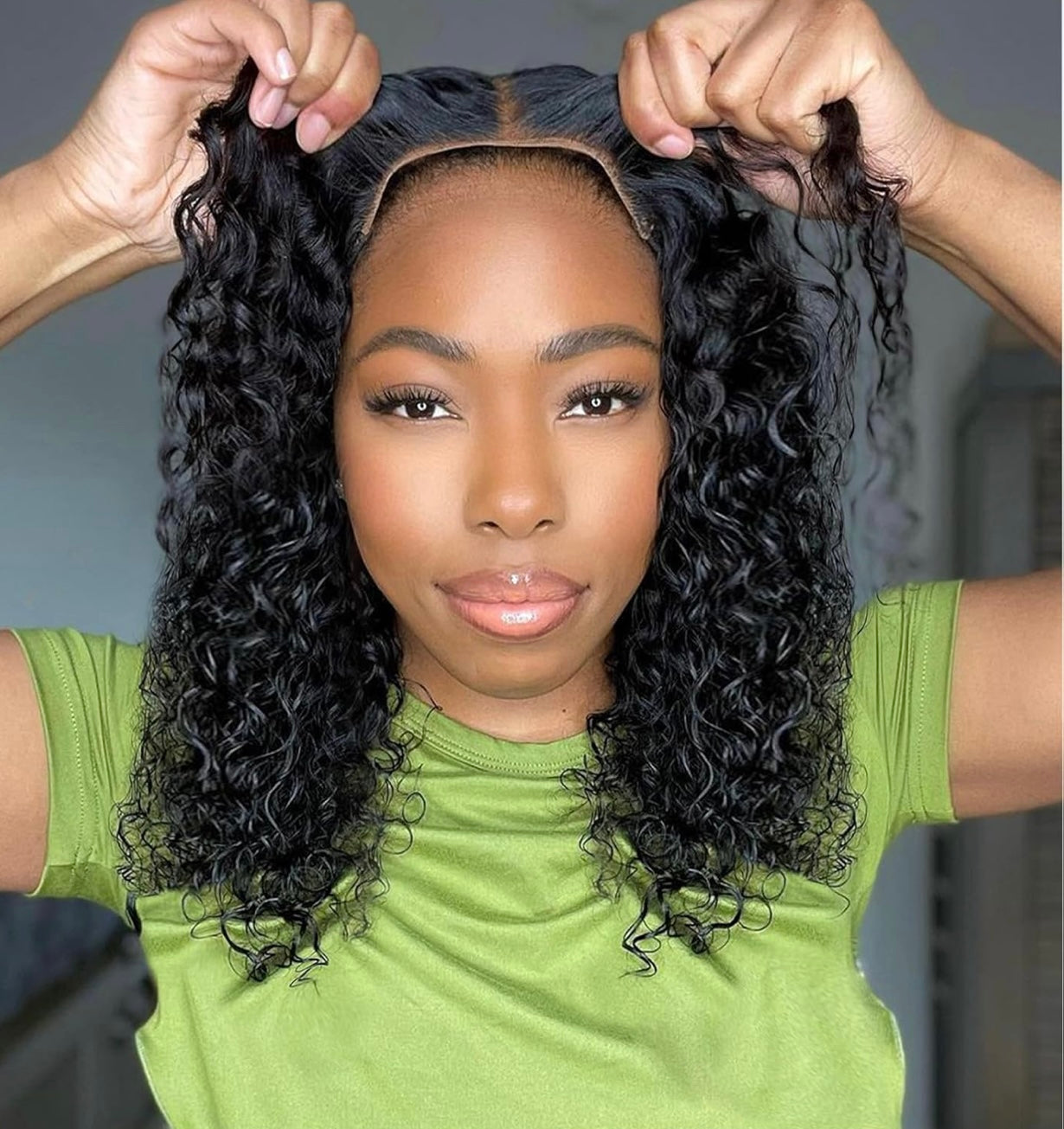 DANOUNOU Wigs Deep Wave Glueless 200% Density 100% Human