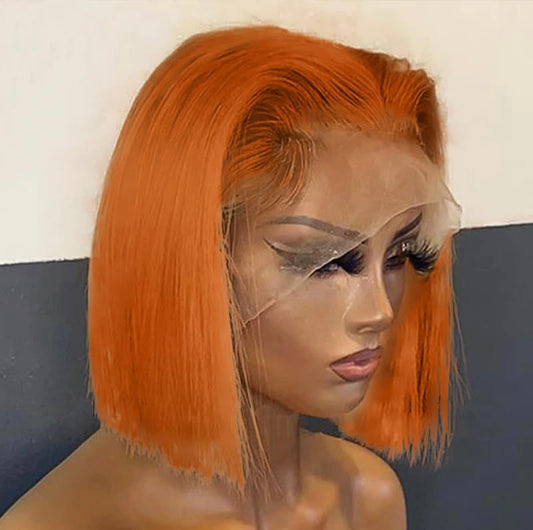 Danounou Bob Straight, 13*4 Transparent Lace, Ginger color, 250% Density Premium Hair/ 100% Human